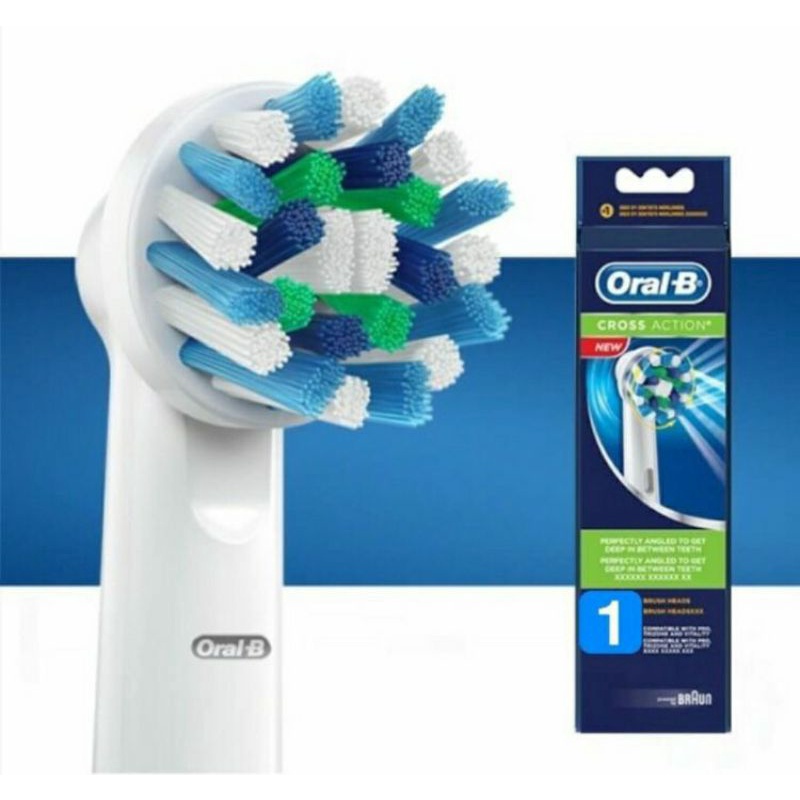 Jual Oral B Braun Cross Action Kepala Sikat Gigi Elektrik Head Refill-1 ...