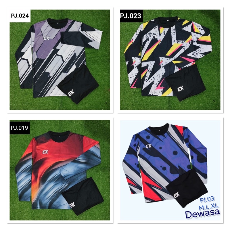 KAOS OLAHRAGA TRAINING LENGAN PANJANG JERSEY