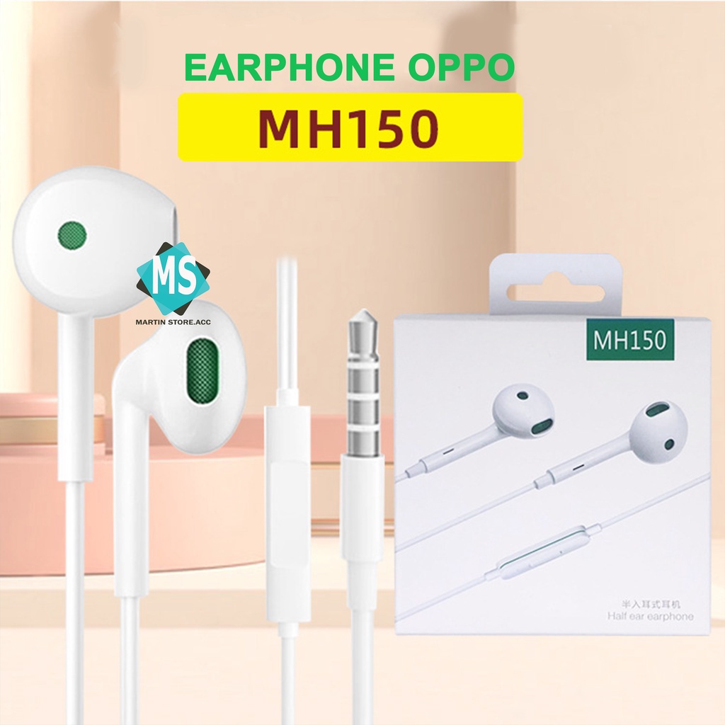 [ORI 100%] Headset Oppo MH150 Original 100% Earphone Stereo Bass