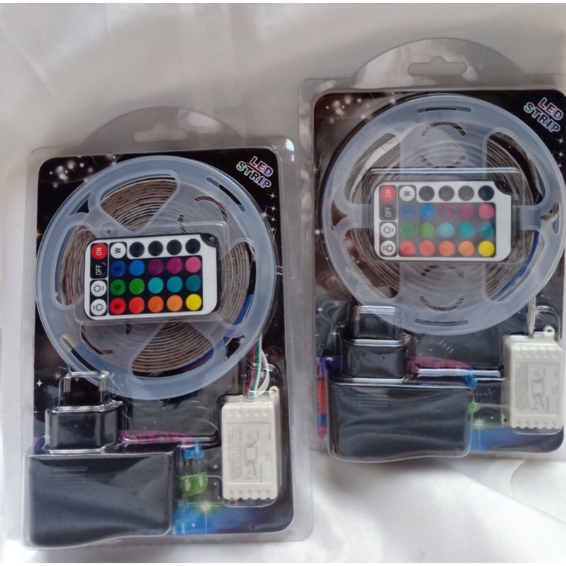 Lampu Hias Led Strip Roll Panjang 5m Remote RGB Warna Warni Pelangi Kelap Kelip
