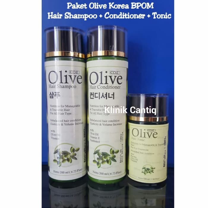 PAKET OLIVE HAIR SHAMPOO + OLIVE HAIR CONDITIONER + OLIVE HAIR TONIC BEST SELLER