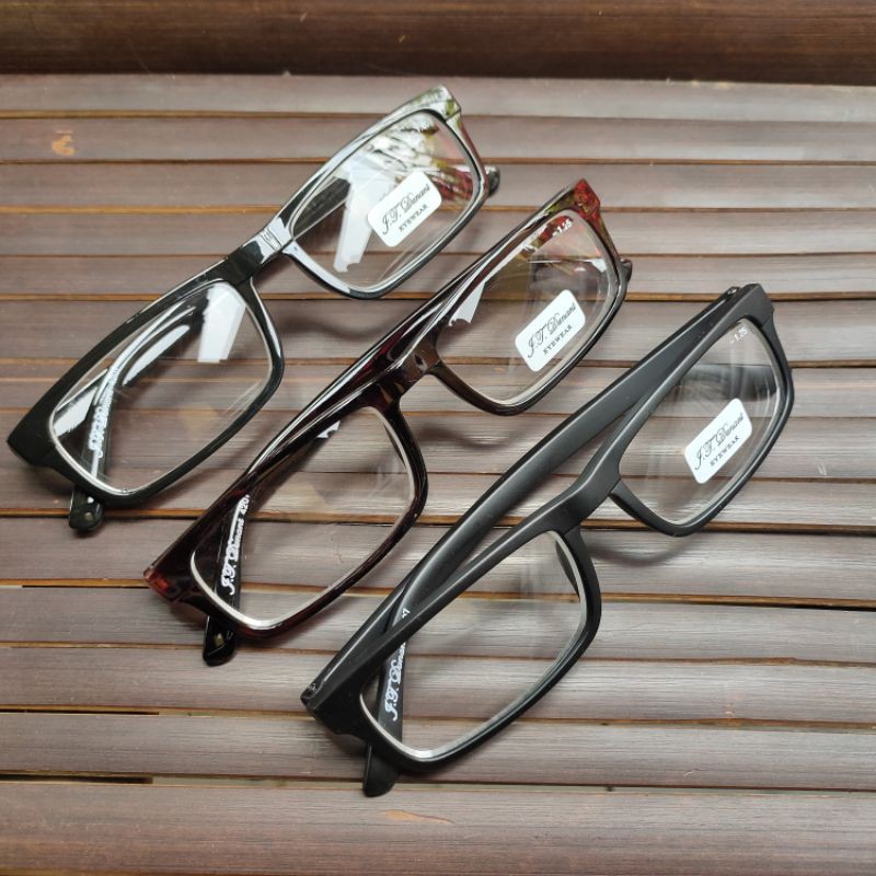 Kacamata  minus st dupoint model kotak  kecil frame kacamata minus bahan frem plastik ringan pria