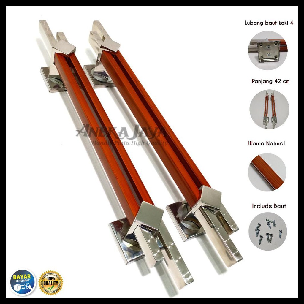 MURAH HANDLE PINTU RUMAH PANJANG 42 CM TARIKAN PINTU PEGANGAN PINTU RUMAH MINIMALIS COKLAT MUDA