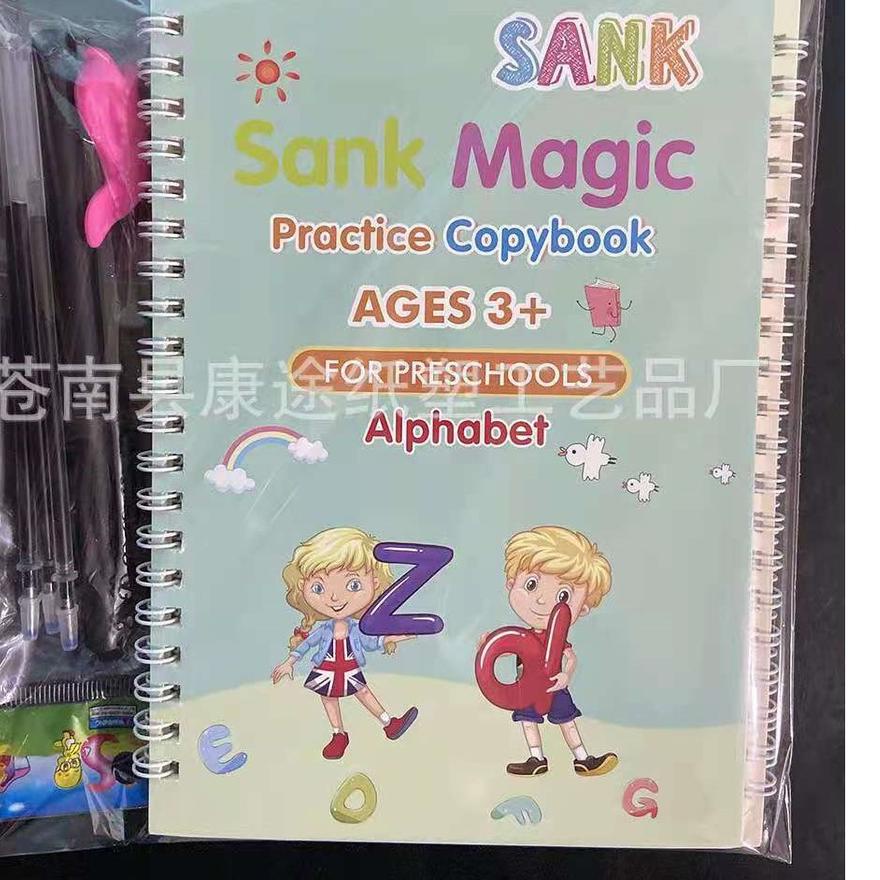 ♩ Sank Magic Book / Magic Practice Buku Belajar Menulis Huruf dan Angka / Buku Edukasi Anak Paud / B