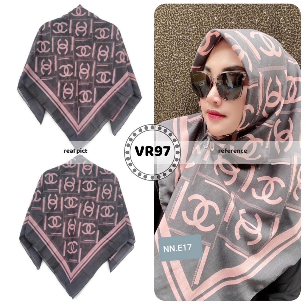 HIJAB DENAY KW SEGIEMPAT KERUDUNG MOTIF CC CHANEL - VR97
