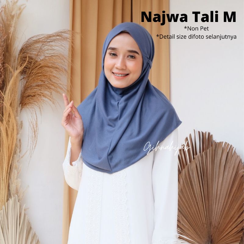 Hijab Instant Bergo Kaos Najwa Tali M non pet