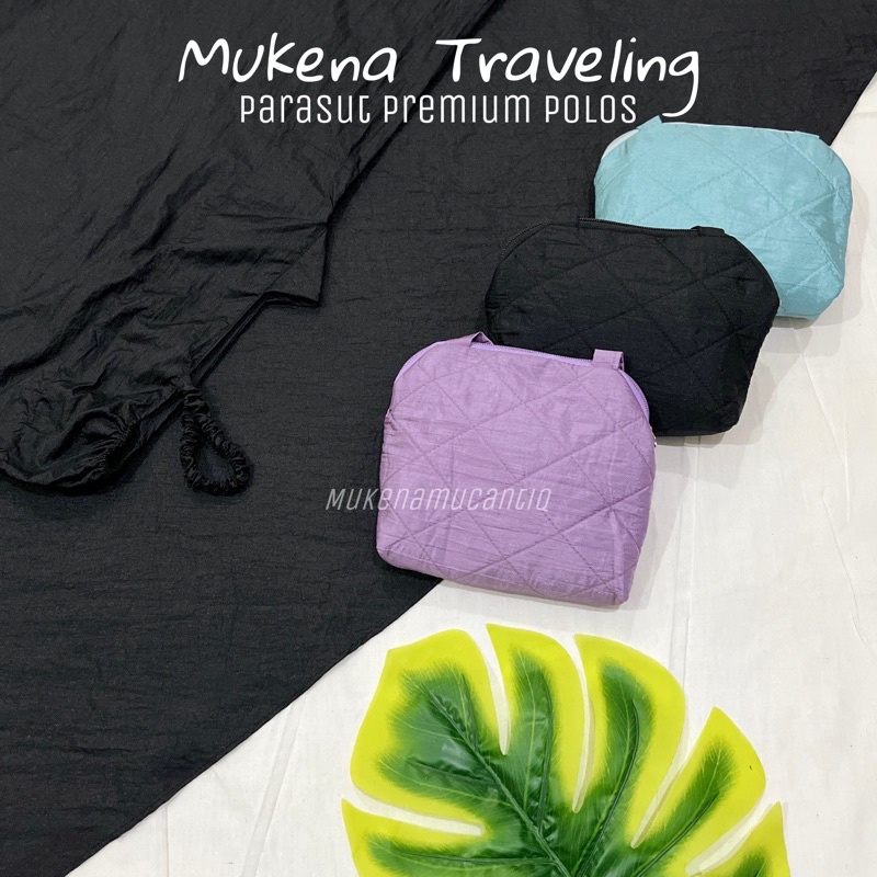 Mukena Pouch Traveling Parasit Polos Premium