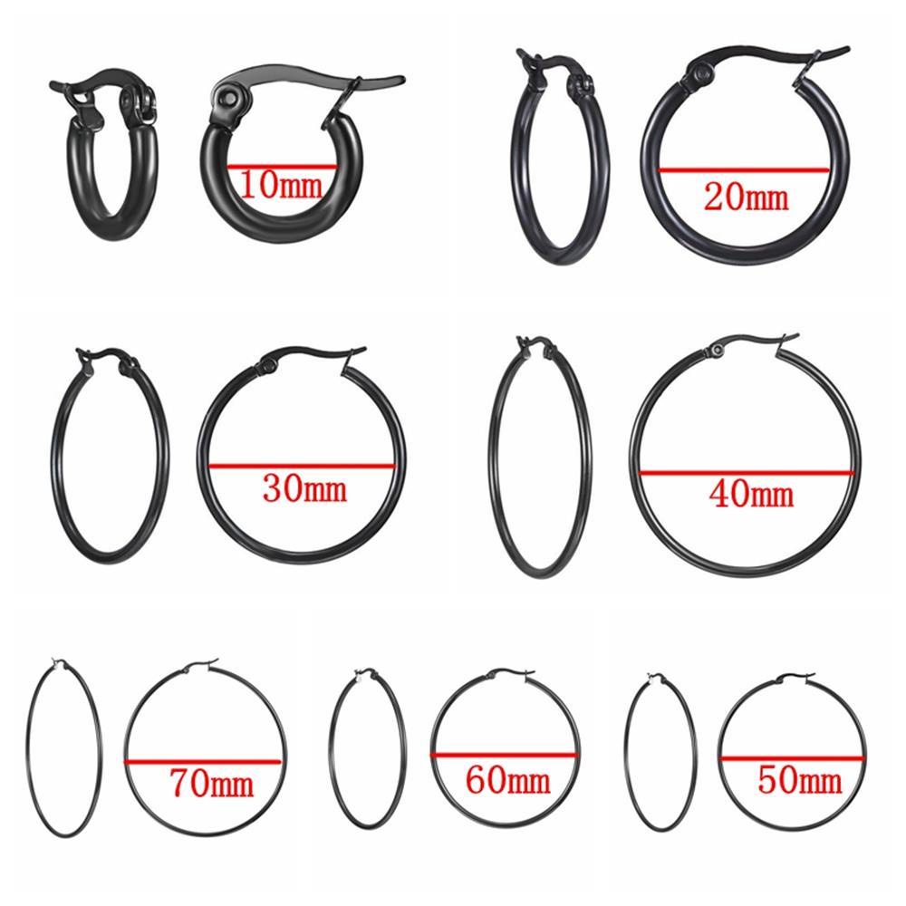 Lily 1pasang Anting Tusuk Simple Punk Jewelry Hoop