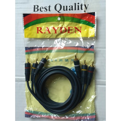 KABEL RCA 3R-1,5 METER TEBAL MERK RAYDEN/ KABEL AUDIO VIDEO 1,5 METER