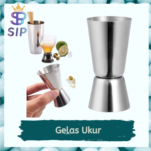 STAINLESS COCKTAIL JIGGER / MEASURING CUP / GELAS UKUR