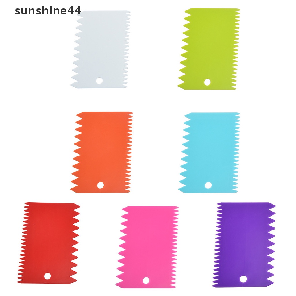 Sunshine 3PCS / Set Spatula / Scraper Kue / Fondant DIY Bahan Plastik