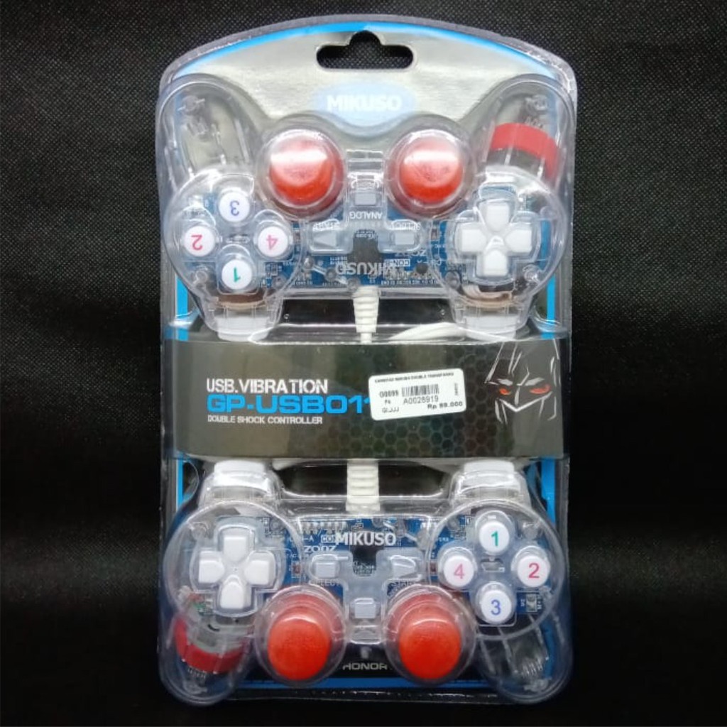 GAMEPAD MIKUSO DOUBLE TRANSPARAN GP-011 GAME GAMING