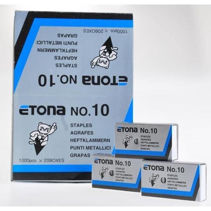 Terbatas Isi Staples Etona No. 10 Kecil - 1 Pack Isi 20 Kotak Bagus