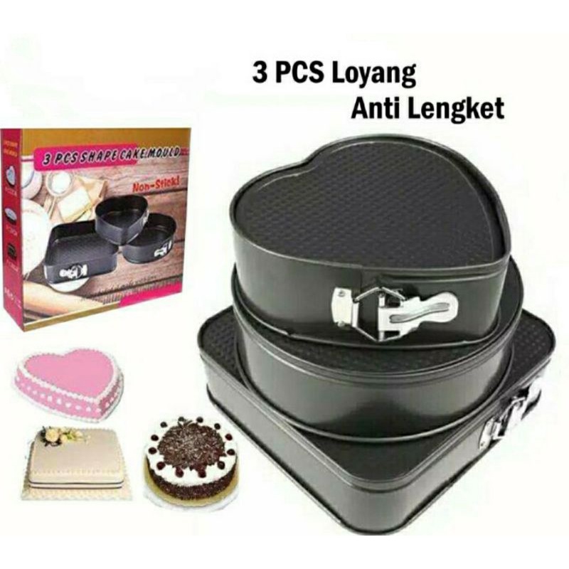 3 PCS CAKE MOULD/CETAKAN KUE BOLU