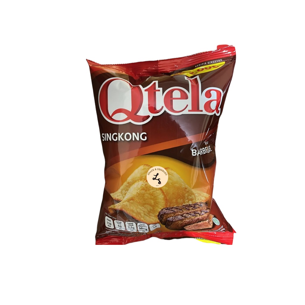 Qtela Singkong Barberque 1 Renceng Isi 10 pcs @30gr