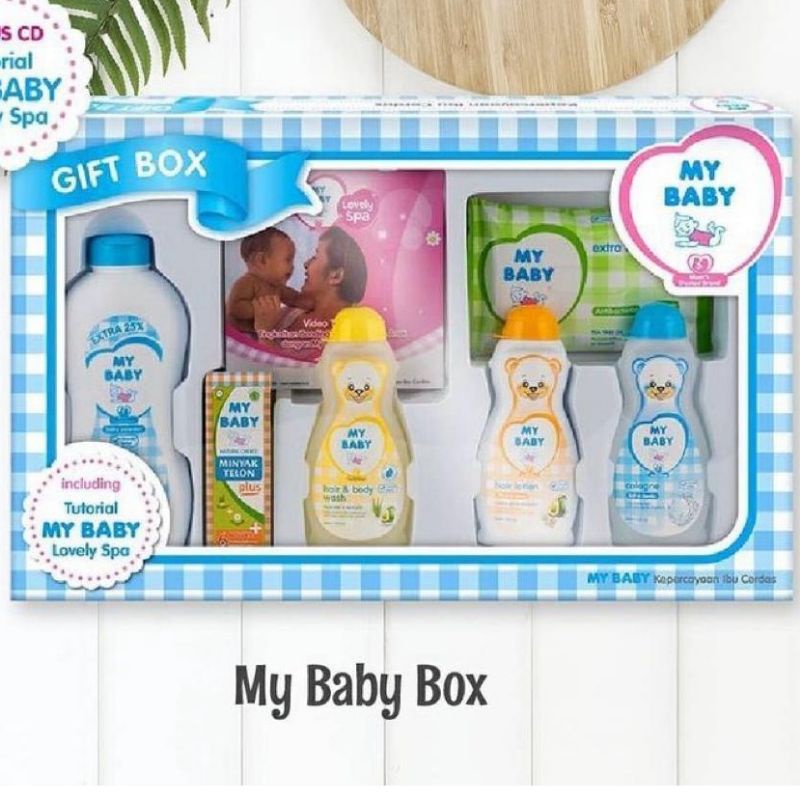 PAKET PERLENGKAPAN MANDI BAYI MY BABY GIFT BOX-PAKET KADO BAYI KOMPLIIT