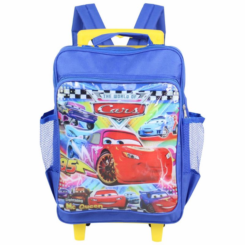 Tas Troley Ransel Anak Cars biru dan merah