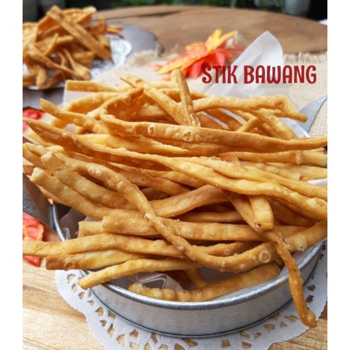 STIK PANGSIT BAWANG ASIN | STIK GARLIC | KRIPIK BAWANG | STIK BAWANG | STIK KUE BAWANG 100GRM