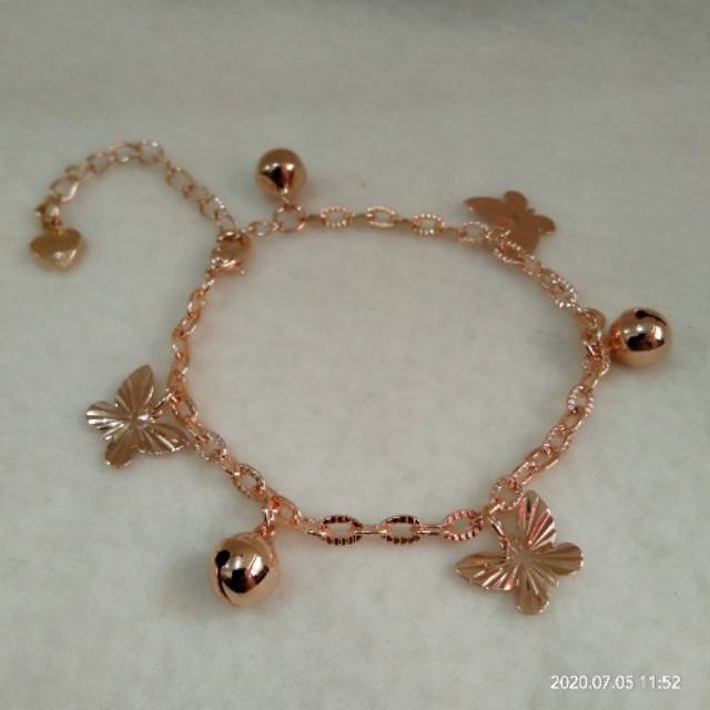 Gelang tangan dewasa rose gold murah