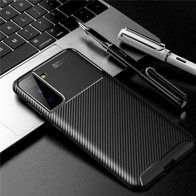 Case Samsung Galaxy S21 Plus Softcase Carbon Autofocus Original