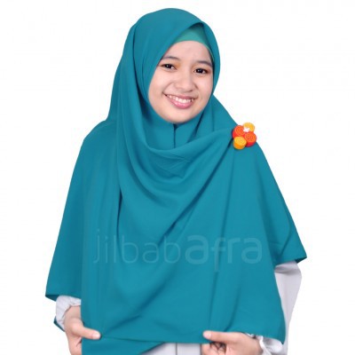 Jilbab Arfa Siera ( Segiempat JilbabArfa ) Hijab Segiempat Warna Toska Tua