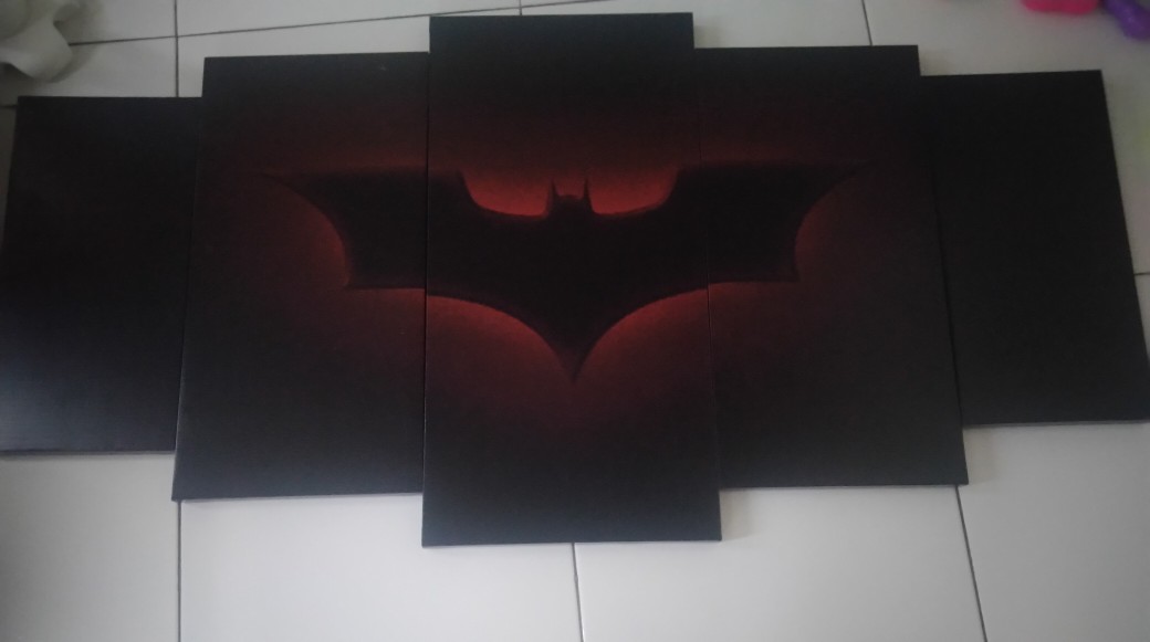 Custom Wall Art Full Color 5 Panel / Hiasan Dinding Minimalis With Frame