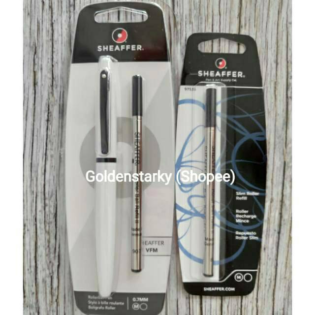 

Paket 1 Klik: 1pcs Sheaffer VFM Glossy White Rollerball + 1pcs Refill Rollerball