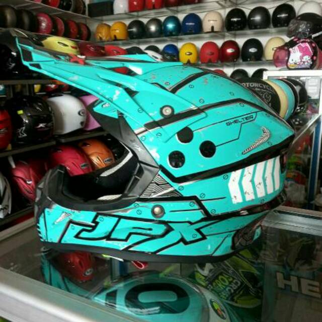 HELM JPX CROSS X20 TOSCA// PUTIH//YELLOW//ORANGE