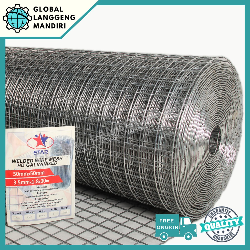 LOKET GALVANIS 50MMX50MMX3.5MMX1.8M / KAWAT RAM 2"X2" KAWAT RAM GALVANIS