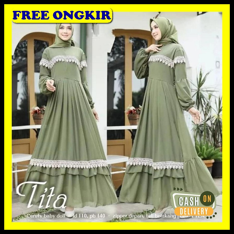 Baju Lebaran Gsmis Lebaran Sarii Buju Muslim Wanita Sari Gamis Wanita  Baju Gamis Syari Muslim Wanit