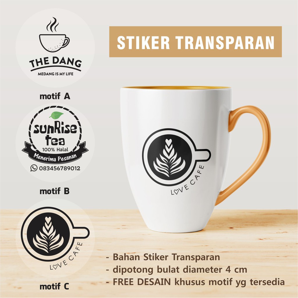 

Stiker Transparan Label Edisi Minuman / Makanan potong Bulat per Pack