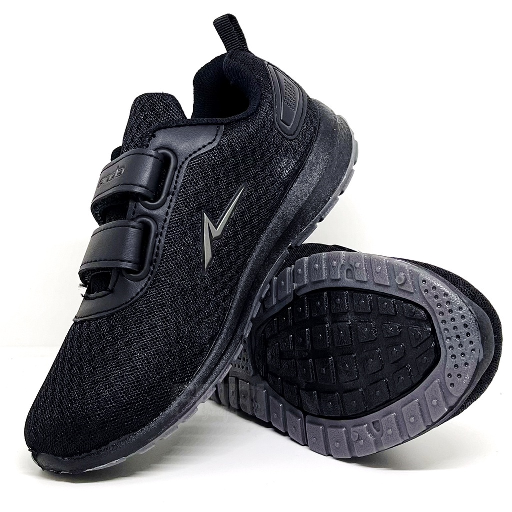 FIURI - ANDO ORIGINAL -  ONLIEN PEREKAT 29-38 FULL HITAM - SEPATU SNEAKERS KANVAS SOL KARET ANAK KECIL PEREMPUAN LAKI-LAKI - SEPATU KETS LUCU FASHION TRENDY - SEPATU SEKOLAH PAUD TK SD KRETEKAN PEREKAT CEWEK COWOK MURAH PROMO DISKON BONUS KAOS KAKI
