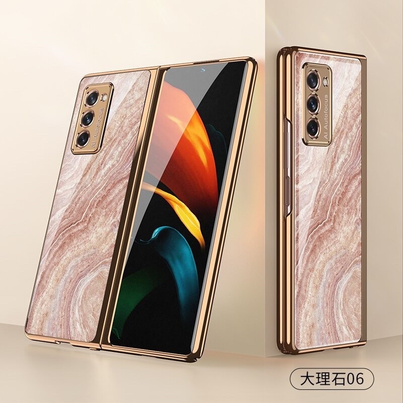 Case Gkk Original For Samsung Galaxy Z Fold 2 Tempered Glass Elegant Gemstone Case Z Fold 2