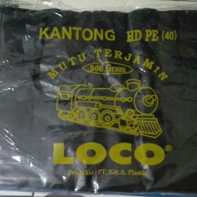 Kantong Plastik Tebal Kresek Hitam Hd Pe ( Ukuran 40 ) Loco Hdpe