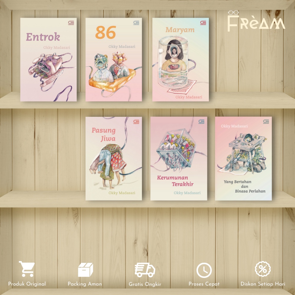 Buku Novel Entrok | 86 - Sebuah Novel | Maryam | Pasung Jiwa | Kerumunan Terakhir | Yang Bertahan da