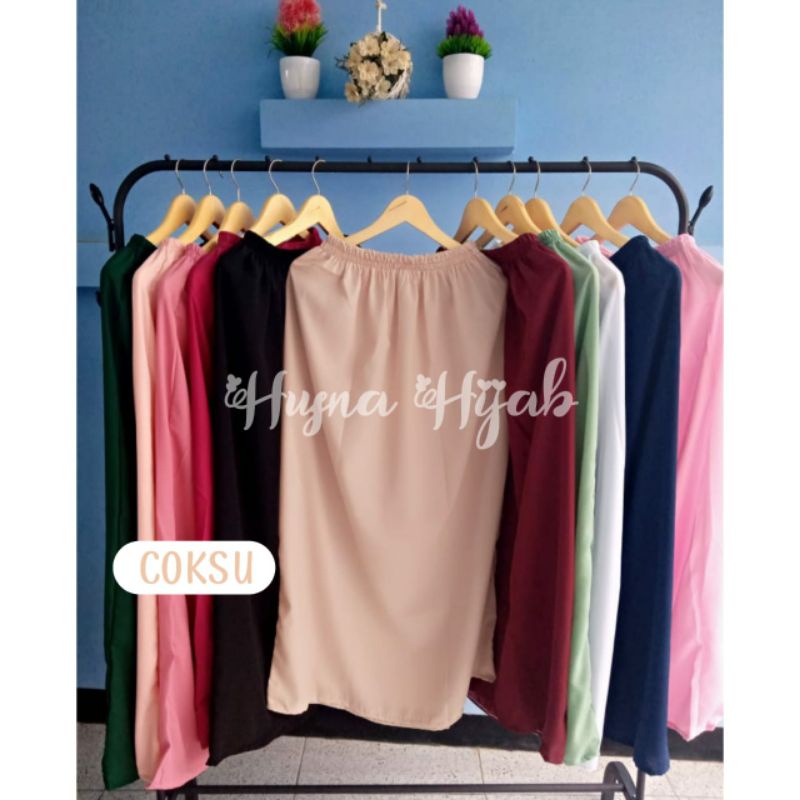 [HUSNA COLLECTION] Rok Wolfis Full Karet / Rok Wolfis