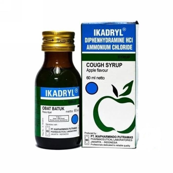 IKADRYL SIRUP 60 ML RASA APEL | OBAT BATUK