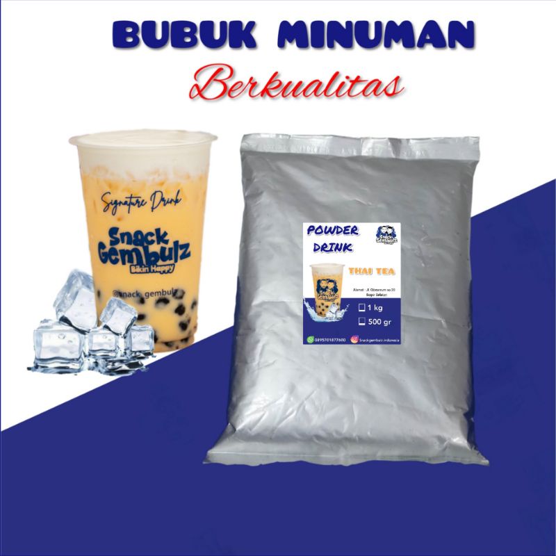 

Bubuk minuman rasa thai tea / powder drink thai tea 1kg / serbuk minuman aneka teh thai tea