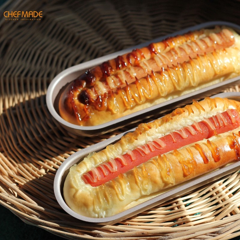 Chefmade WK9105 - Cetakan Hotdog Anti lengket / Hotdog Pan 19cm