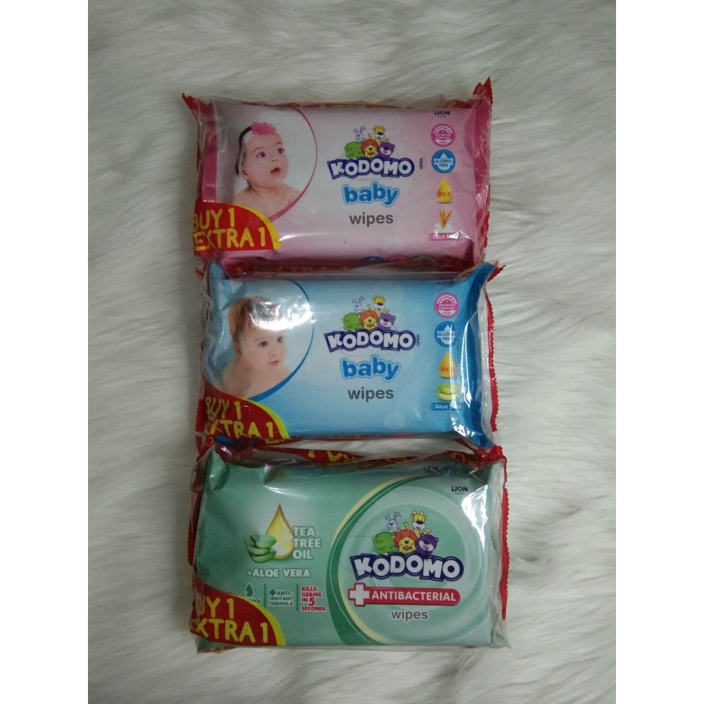 [BUY 1 GET 1] Tisu Basah NUVO Antiseptik Wipes Kodomo Baby Wipes 50 sheets Tissue Tisue Tissu Bayi Mitu Cussons Paseo