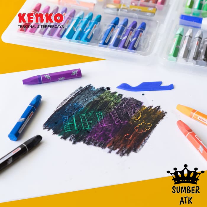 

Gilaa!!! Crayon Oil Pastel Kenko 55 Warna Pp Case Original - 1 Pcs Bergaransi