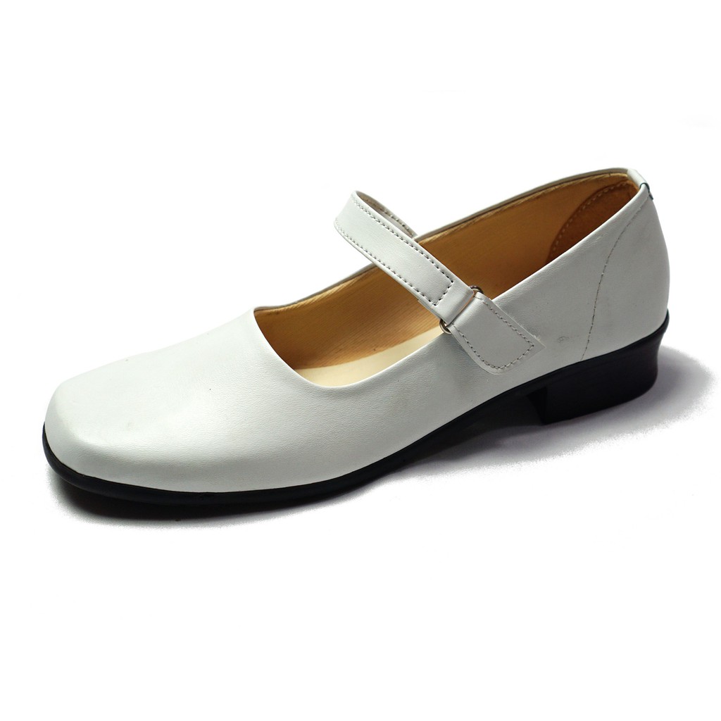 HQo Sepatu Pantofel Wanita Putih Raisa / Sepatu Perawat Putih / Sepatu Kerja Wanita / Pantofel Wanita Putih Bertali / Sepatu Akper Wanita / Sepatu Selop Akper Putih / Sepatu Bidan Putih / Spatu Selop Putih / Sepatu Slop Putih Perempuan / Spatu Slop Wanita