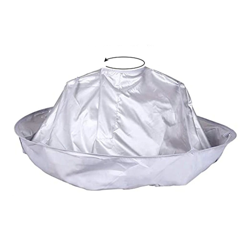 Jubah Apron Pangkas Rambut Barbershop Model Payung 60 cm - 458 - Silver