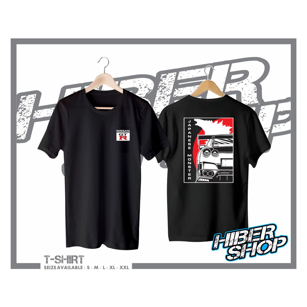 KAOS / BAJU / T-SHIRT NISSAN GTR R35 JAPANESE MONSTER KAOS MOBIL AUTOMOTIVE MURAH - HIBER SHOP