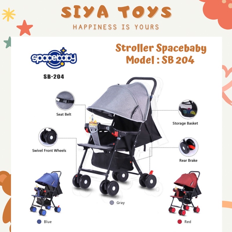 SIYA ✨ FREE KARDUS &amp; BUBBLEWRAP STROLLER SPACEBABY SB 203 204 207 214 315/ STROLLER BAYI 3 POSISI HADAP DEPAN KERETA DORONG BAYI MURAH KADO BAYI