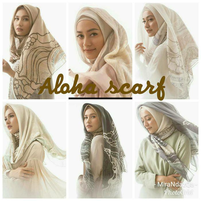 6.6 Kami X Dwimega Aloha Scarf Kamiidea Kami Idea Bahan Voal Ria Miranda Termurah