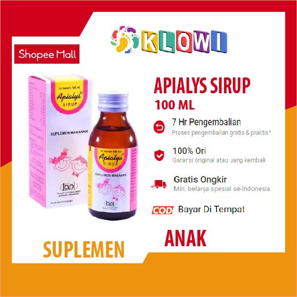 Apialys Sirup 100Ml Suplemen Anak Vitamin Anak Multivitamin