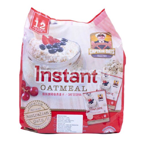 

CAPTAIN OATS Instant Oatmeal 40g x 12 Sac - Oat Meal Instan