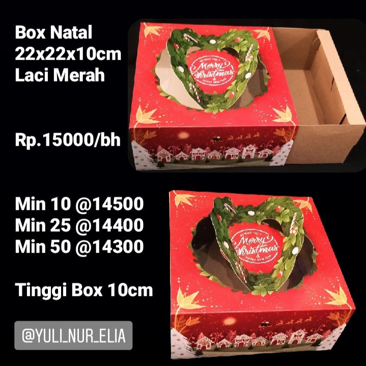 

Box Natal 22x22x10cm Laci Merah