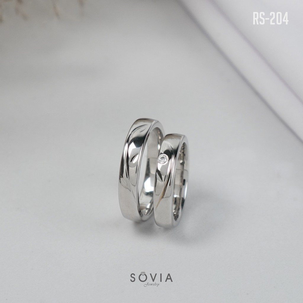 Sovia Jewelry Cincin Kawin Palladium 25% Couple RS204